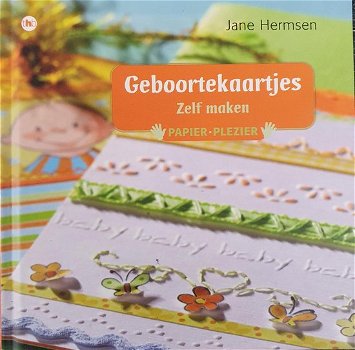 Jane Hermsen – Papier Plezier – Geboortekaartjes Zelf Maken (Hardcover/Gebonden) Nieuw - 0