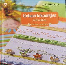 Jane Hermsen  – Papier Plezier – Geboortekaartjes Zelf Maken (Hardcover/Gebonden) Nieuw