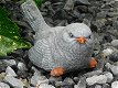 Fraai sculptuur van een vogeltje, stenen dierfiguur - mus - 2 - Thumbnail
