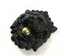 Mooie deurbel in de vorm van een leeuwenkop, mat zwart - 4 - Thumbnail
