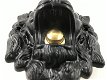 Mooie deurbel in de vorm van een leeuwenkop, mat zwart - 5 - Thumbnail
