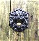 Mooie deurbel in de vorm van een leeuwenkop, mat zwart - 6 - Thumbnail