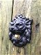 Mooie deurbel in de vorm van een leeuwenkop, mat zwart - 7 - Thumbnail