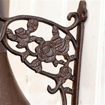 Mooie deurklok , deurbel, rozenmotief, antieke landhuisstijl - 3