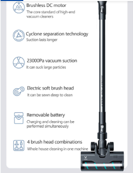 VIOMI A9 Cordless Handheld Vacuum Cleaner 120AW 23000Pa - 4