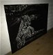 Kunst op glas van een liggende luipaard-panter, LUIPAARD - 4 - Thumbnail