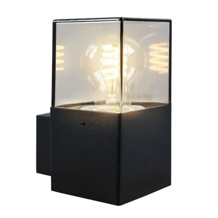 Zwarte wandlamp Zanel, Smoked glas,rechthoekig, led lamp - Afbeelding 2
