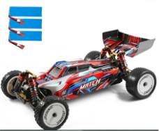Wltoys 104001 1/10 2.4G 4WD 45km/h Metal Chassis Vehicles Model RC Car RTR - Three Batteries