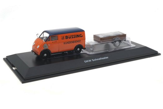 1:43 Schuco 450238900 DKW Schnellaster met aanhanger Büssing - 0