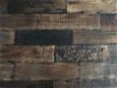 Robuuste ovale salontafel- houten blad en ijzeren onderstel - 5 - Thumbnail