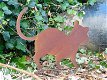 Tuinsteker-de vorm van een poes -kat, leuke tuindecoratie - 1 - Thumbnail