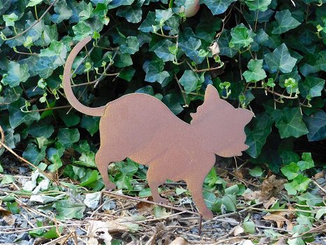 Tuinsteker-de vorm van een poes -kat, leuke tuindecoratie - 2