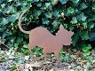Tuinsteker-de vorm van een poes -kat, leuke tuindecoratie - 2 - Thumbnail