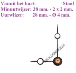 = Wijzers Franse pendule =45520
