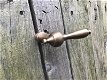 Deurklink- deurkruk, gemaakt van gepatineerd messing - 3 - Thumbnail