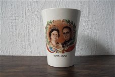 Beker van 25 jarig jubileum Juliana - Bernard, 1937-1962