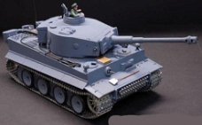Tiger I" M 1:16 RC tank grijs met rook en geluid PRO