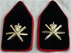 Kraagspiegels / Emblemen DT2000, Korps Luchtdoelartillerie, Officier, KL, vanaf 2000.(Nr.1)