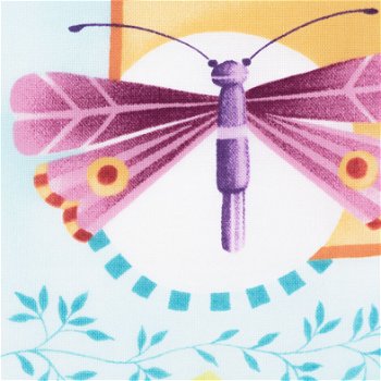 Vlinder stof, katoen met een vlinder print - 3