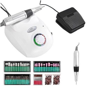 Witte Nagelfrees Machine Set - Professionele uitvoering – 65 Watt – 35.000 RPM - 0