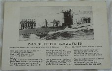 Postkaart Liederen / Postkarte, Das Deutsche U-Bootlied, Kaartnummer E0841, jaren'40.(Nr.2)