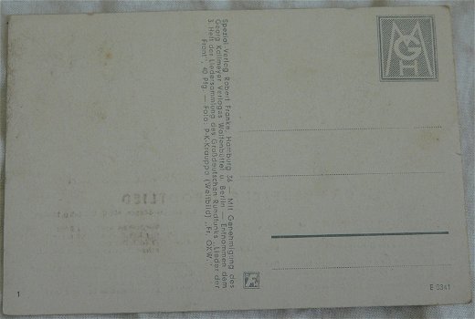 Postkaart Liederen / Postkarte, Das Deutsche U-Bootlied, Kaartnummer E0841, jaren'40.(Nr.2) - 2