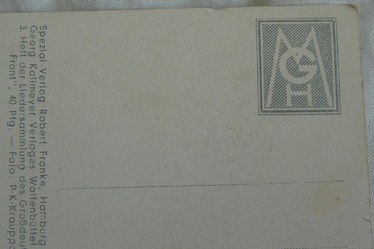 Postkaart Liederen / Postkarte, Das Deutsche U-Bootlied, Kaartnummer E0841, jaren'40.(Nr.2) - 3