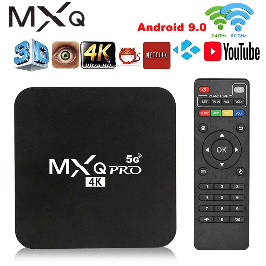 MXQ Pro 4K 2.4GHZ/5GHZ Wifi Android Quad Core Smart TV Box - nr. 1