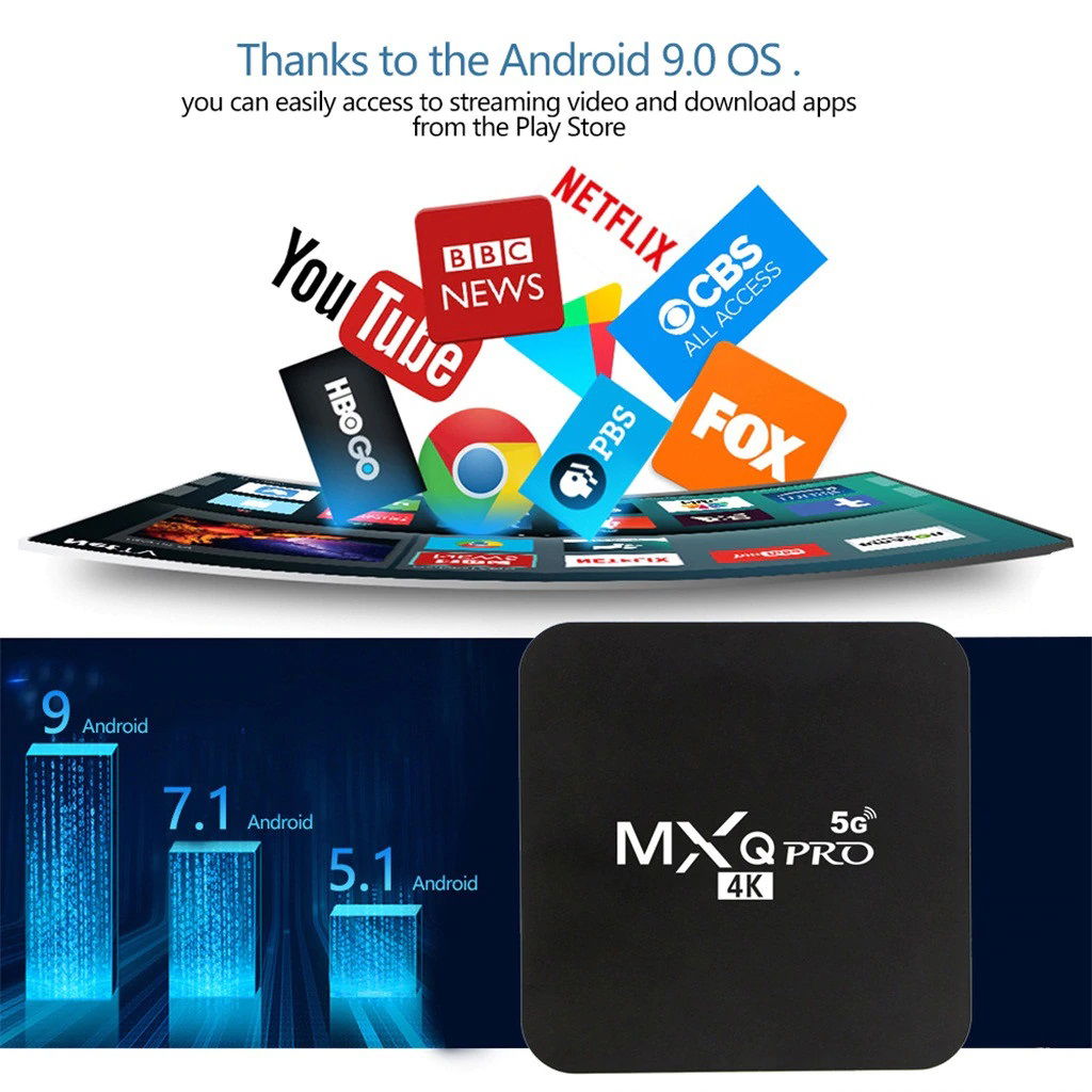 MXQ Pro 4K 2.4GHZ/5GHZ Wifi Android Quad Core Smart TV Box - Afbeelding 6