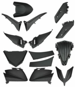 Kappenset Yamaha T-Max 530 T max 14-dlg Mat zwart