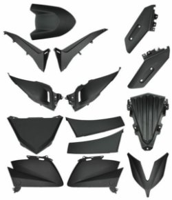 Kappenset Yamaha T-Max 530 T max 14-dlg Mat zwart