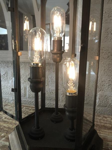 Prachtige staande lantaarn iron-geslepen glas-sfeer - Afbeelding 7