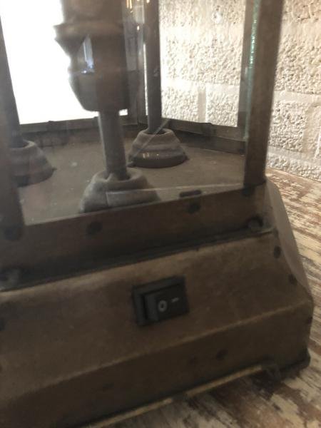 Prachtige staande lantaarn iron-geslepen glas-sfeer - Afbeelding 8