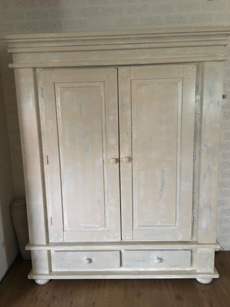 Mooi grote vol eiken buffetkast in white wash-wit. - Afbeelding 5