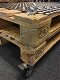 Prachtige pallethouten industriële tafel-4 zwenkwiel-rem - 3 - Thumbnail