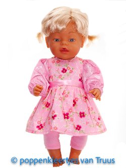 Baby Born 43 cm Setje roze/bloemetjes