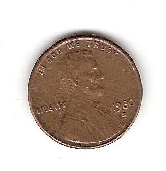 1 cent 1980 d - nr. 1
