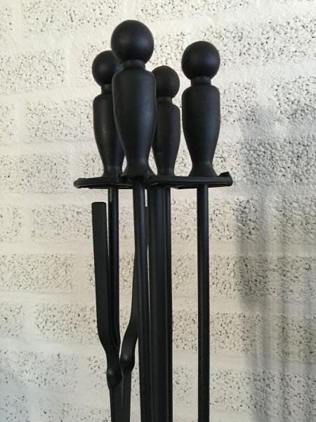 1 set Haard Gereedschap , zwart , smeedijzer-kachel set - Afbeelding 2
