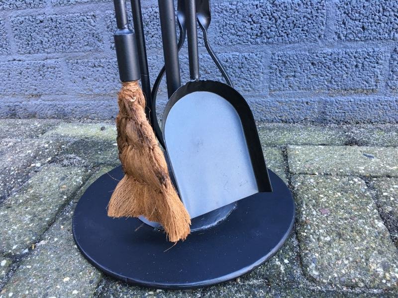 1 set Haard Gereedschap , zwart , smeedijzer-kachel set - Afbeelding 7