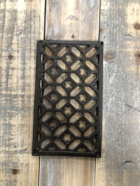 1 wandbord, luchtrooster, van ijzer, XL-ventilatie rooster - Afbeelding 4