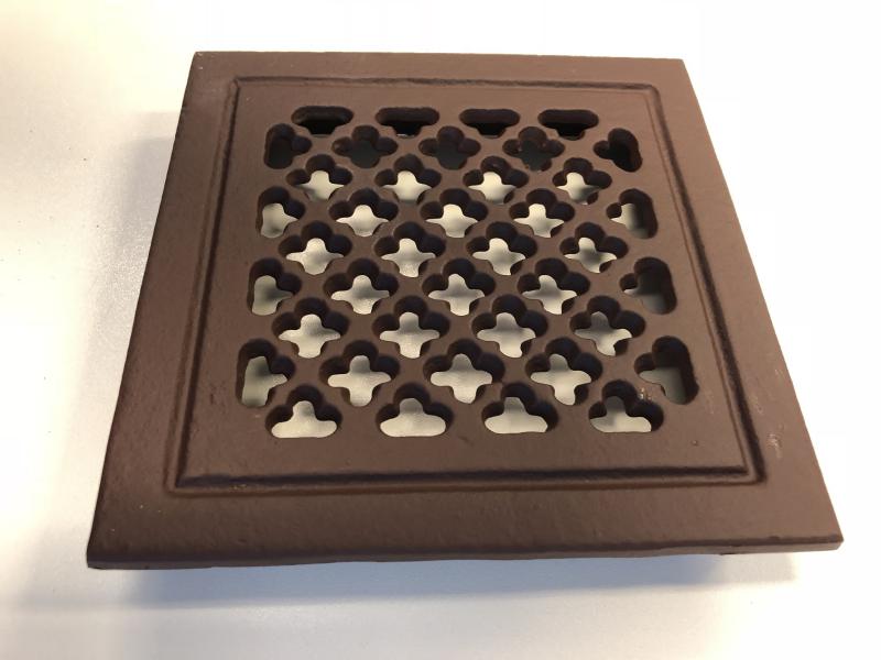 Haard ventilatierooster vierkant, gietijzer bruin-nr.32br - Afbeelding 4