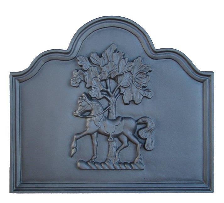 Open haard plaat-wandornament,paard-zware uitvoering - nr. 1