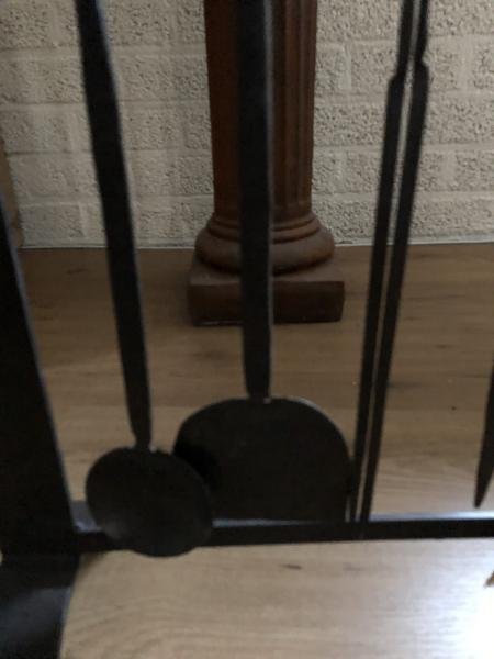 1 Haardset Gereedschap Antique - Stijl - Swantje, smeedijzer - Afbeelding 5