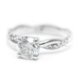 14 karaat witgouden ring met solitair diamant 1.10 kar+zijdiamantjes tot1.26 kar - 1 - Thumbnail
