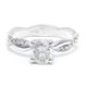 14 karaat witgouden ring met solitair diamant 1.10 kar+zijdiamantjes tot1.26 kar - 2 - Thumbnail