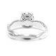 14 karaat witgouden ring met solitair diamant 1.10 kar+zijdiamantjes tot1.26 kar - 4 - Thumbnail