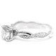 14 karaat witgouden ring met solitair diamant 1.10 kar+zijdiamantjes tot1.26 kar - 5 - Thumbnail