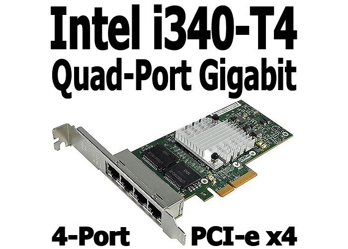Intel i340-T4 Quad-Port Netwerk Kaart, PCI-e x4, ESXi 7, W10 - nr. 1