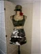 Camouflage pakje rok - topje - pet maat 34 XS * Duurzaam - 0 - Thumbnail