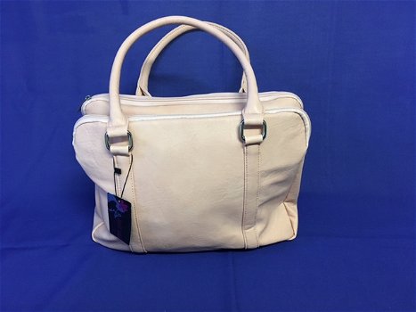 Beige tas met twee vakken - 0